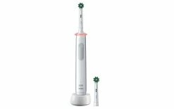Oral-B Shop 5 Promo 👏 Oral-B Brosse à Dents Rotative Pro 3 3000 Cross Action, Blanc - Brosse à Dents électrique 🔥