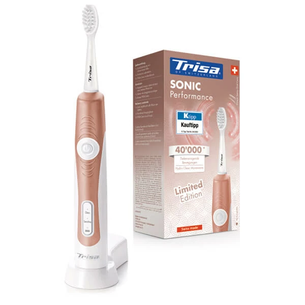 Sortie ✔️ Trisa Sonic Performance LE Ros - Brosse à Dents à Ultrasons 😀 1 Sortie ✔️ Trisa Sonic Performance LE Ros - Brosse à Dents à Ultrasons 😀