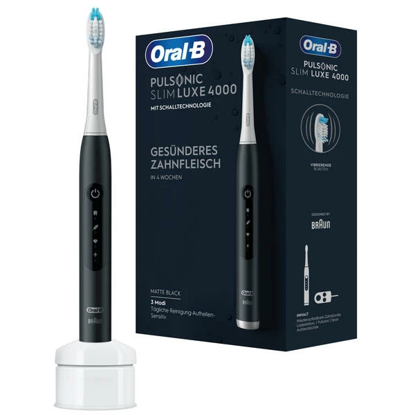 Bon marché 👏 Oral-B Pulsonic Slim Luxe 4000 Noir Mat - Brosse à Dents à Ultrasons ✨ 2 Bon marché 👏 Oral-B Pulsonic Slim Luxe 4000 Noir Mat - Brosse à Dents à Ultrasons ✨ – Image 2