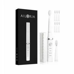 Meilleur prix 😍 Ailoria FLASH TRAVEL Incl. 8x Têtes De Brosse Blanches - Brosse à Dents à Ultrasons 🛒