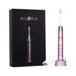 Meilleur prix 🔔 Ailoria SHINE BRIGHT Avec 2 Têtes De Brosse Roses - Brosse à Dents à Ultrasons ⭐