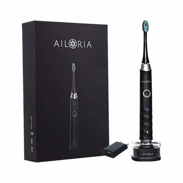 Sortie 😉 Ailoria SHINE BRIGHT Incl. 2 Têtes De Brosse Noires - Brosse à Dents à Ultrasons 🎉 1 Sortie 😉 Ailoria SHINE BRIGHT Incl. 2 Têtes De Brosse Noires - Brosse à Dents à Ultrasons 🎉