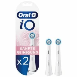Nouveau 🛒 Oral-B IO Nettoyage En Douceur 2x Blanc - Accessoires Soins Dentaires 🔔