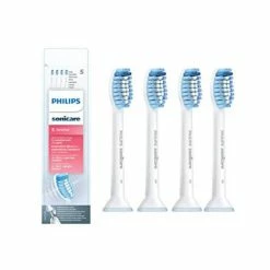 Bon marché ❤️ Philips Brosses De Remplacement Sensitive HX6054/07, 4 Pièces - Accessoires Soins Dentaires ⭐