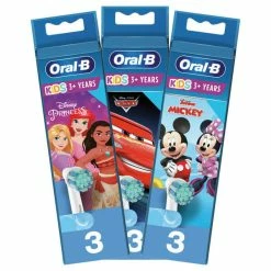 Vente flash 🧨 Oral-B Brosses De Rechange Pour Radiateur Soufflant Pour Enfants Cars / Mickey/ Princess - Accessoires Soins Dentaires 🌟